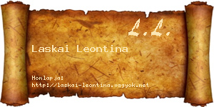 Laskai Leontina névjegykártya